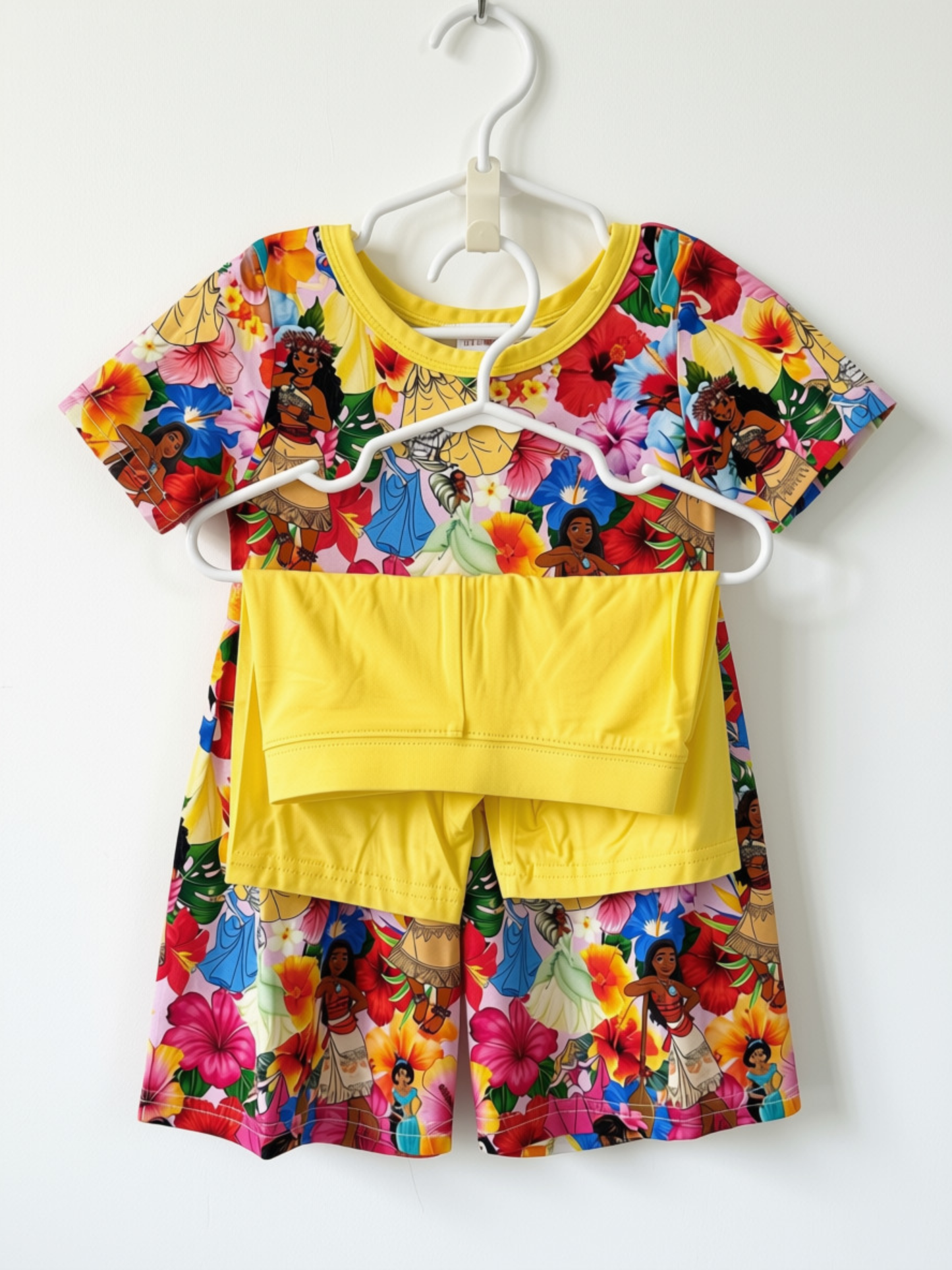 Disney Princess Floral Bamboo Dress Top & Shorts Set - 3T