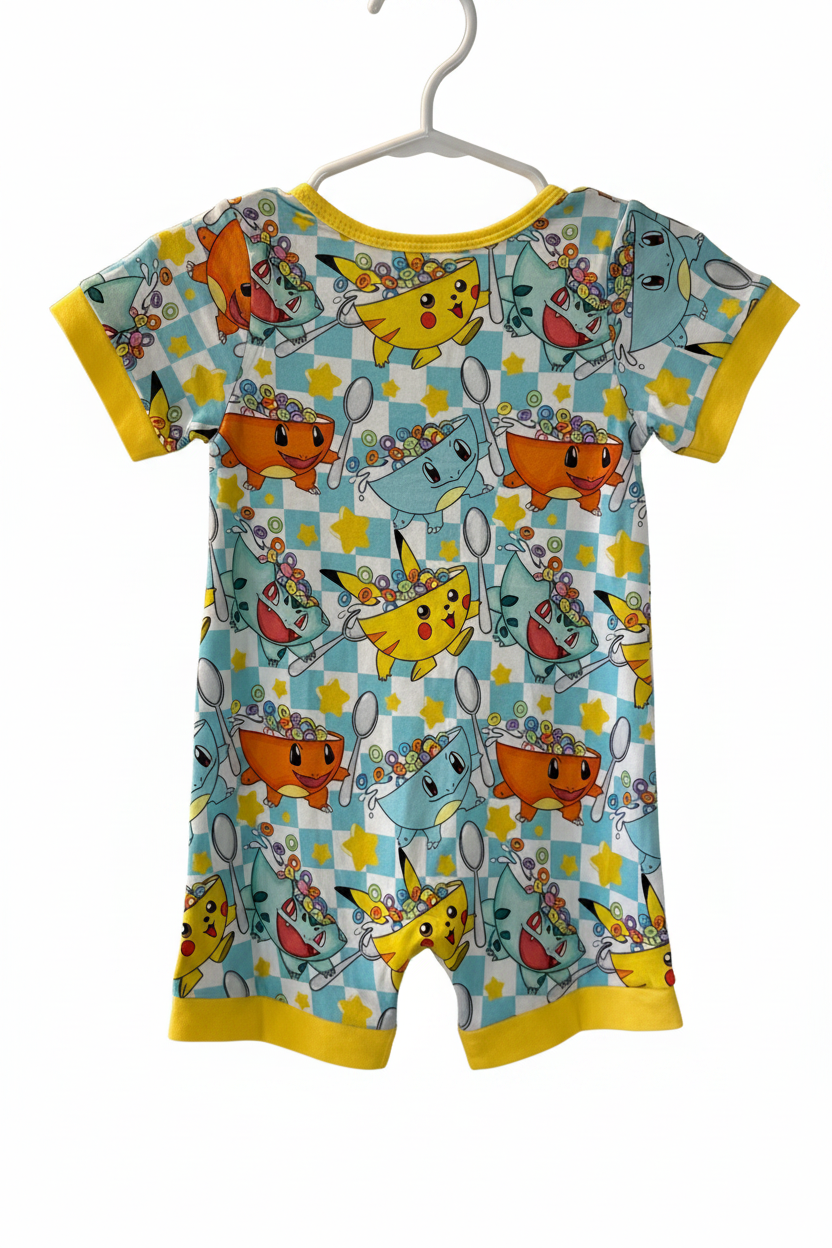 Pokémon Cereal Short Sleeve Bamboo Shortie - 6-12 months
