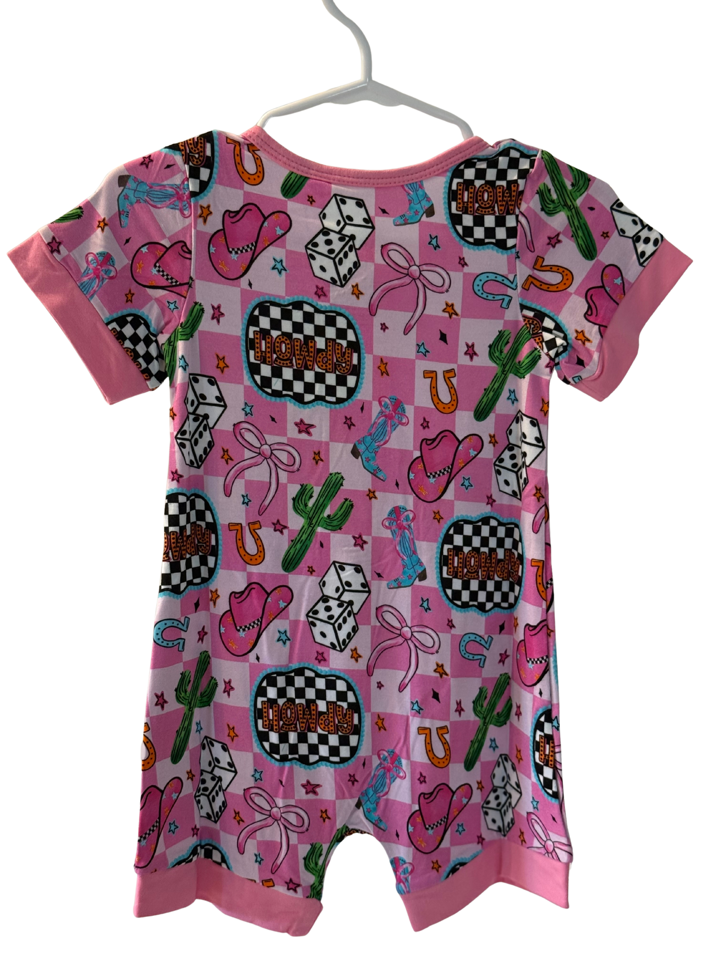 Howdy Cowgirl Short Sleeve Bamboo Shortie - 6-12 months