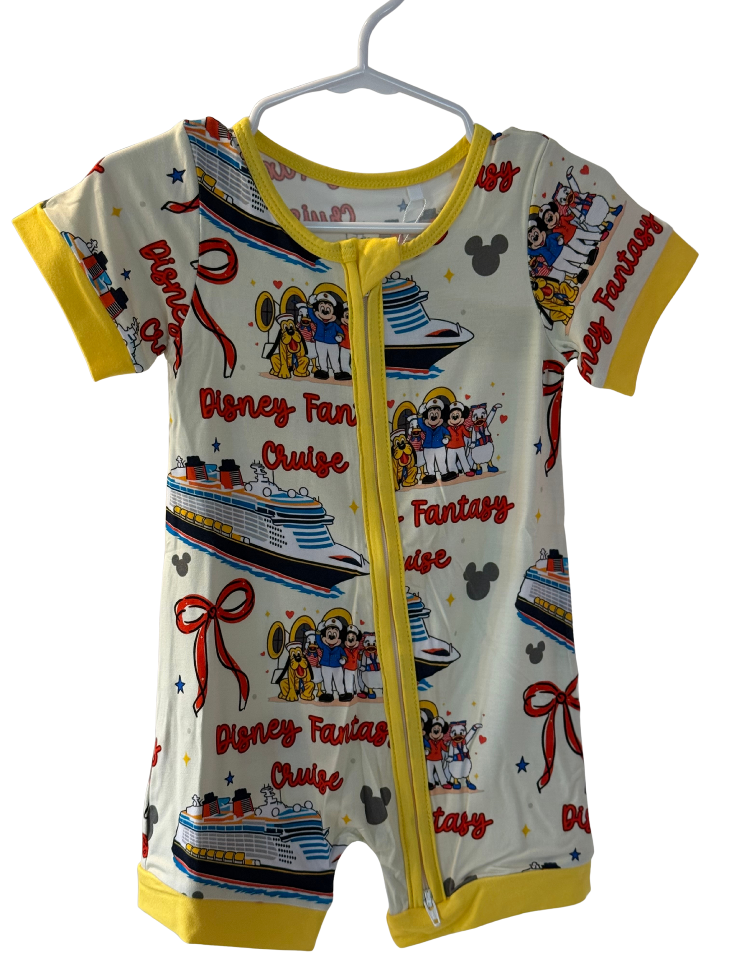 Disney Fantasy Cruise Short Sleeve Bamboo Shortie - 6-12 months