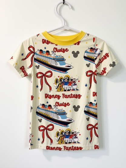 Disney Fantasy Cruise Short Sleeve Shirt & Shorts Bamboo Set