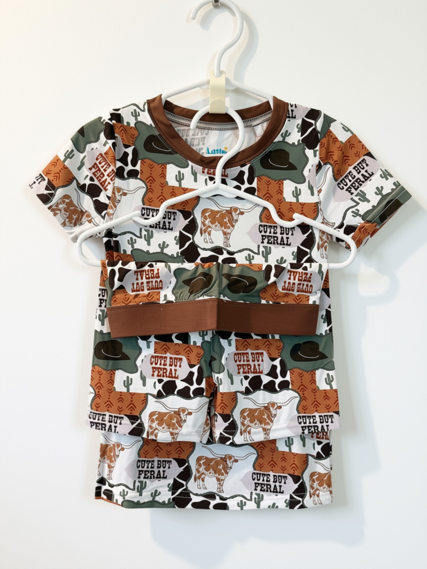 Cute But Feral Short Sleeve Shirt & Shorts Bamboo Set