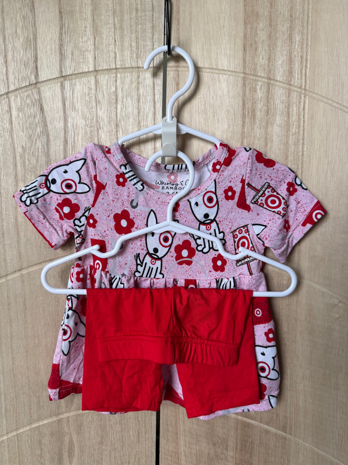 Bullseye Short Sleeve Peplum Bamboo Set