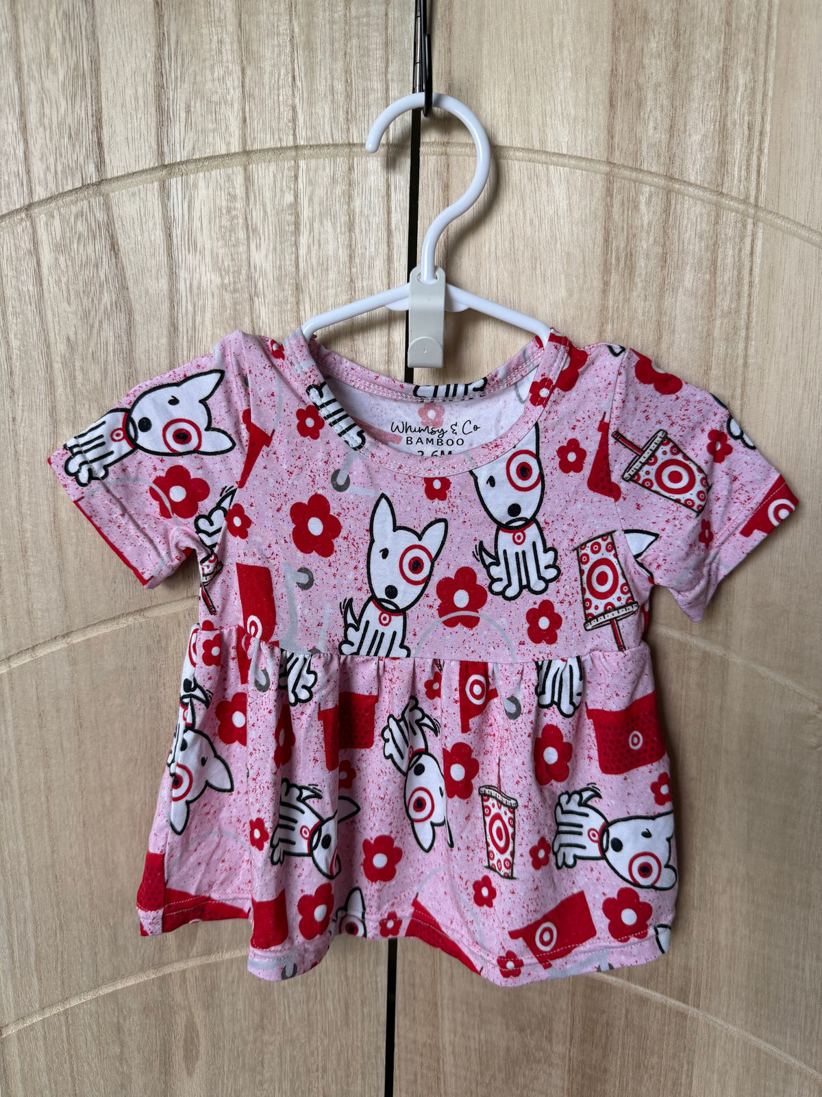 Bullseye Short Sleeve Peplum Bamboo Set