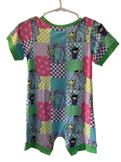 Monsters Inc. Patchwork Short Sleeve Bamboo Shortie