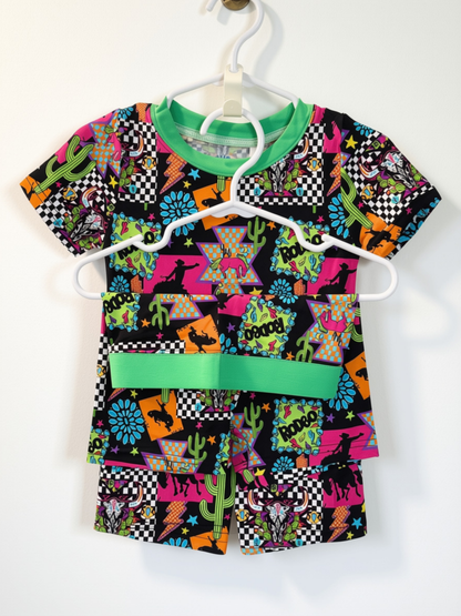 Neon Rodeo Short Sleeve Shirt & Shorts Bamboo Set