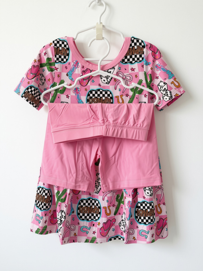 Howdy Cowgirl Bamboo Dress Top & Shorts Set