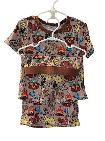 Wild Child Short Sleeve Shirt & Shorts Bamboo Set