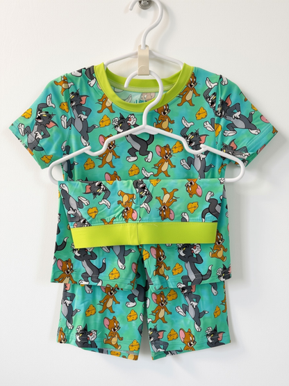 Tom & Jerry Short Sleeve Shirt & Shorts Bamboo Set