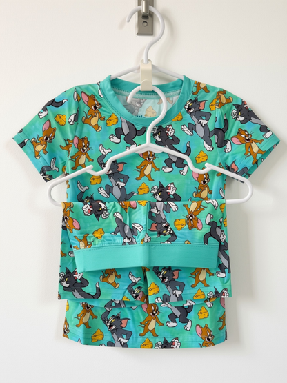 Tom & Jerry Short Sleeve Shirt & Shorts Bamboo Set