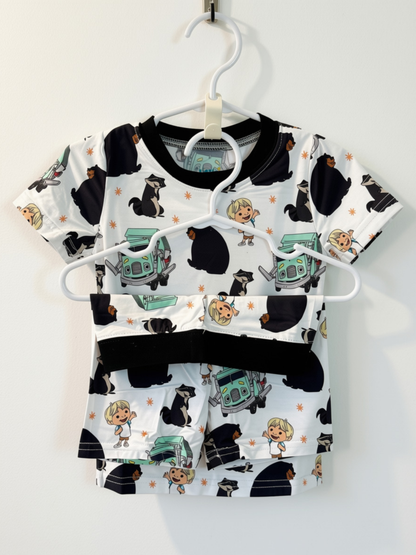 Trash Truck Short Sleeve Shirt & Shorts Bamboo Set