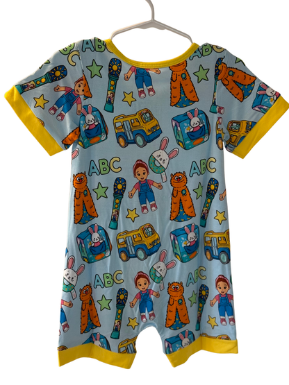 Ms. Rachel ABC Short Sleeve Bamboo Shortie - 18-24 months