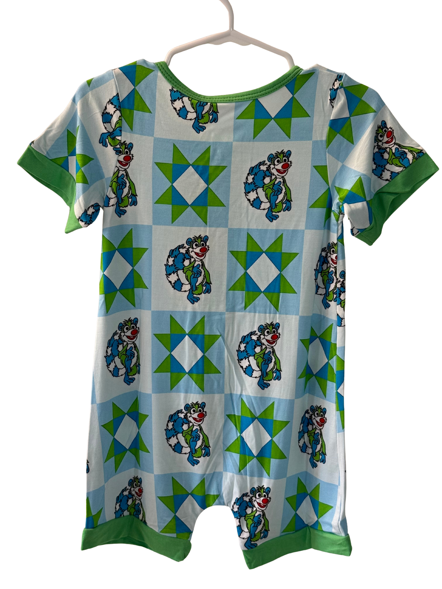 Treelo Quilt Short Sleeve Bamboo Shortie - 18-24 months