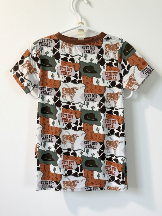 Cute But Feral Short Sleeve Shirt & Shorts Bamboo Set